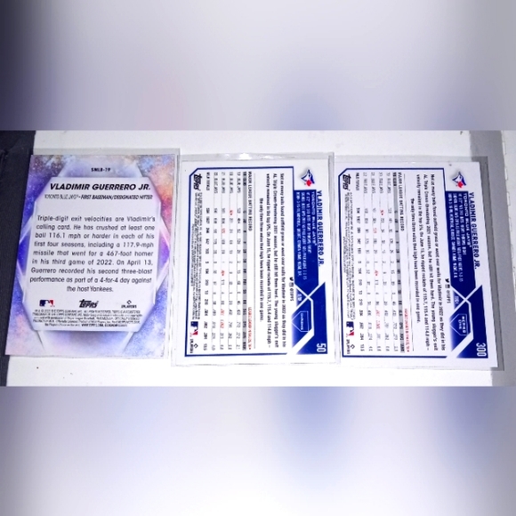 Vladimir Guerrero Jr. (3) 2023 Topps Chrome #50 & Series One #300 - Picture 2 of 2